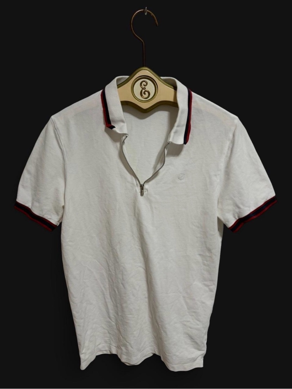 Jack & Jones Men's White Polo Shirt with Contrast Trim